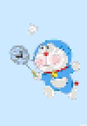 Doraemon 2 نمط خرز دمج (طباعة مجانية)