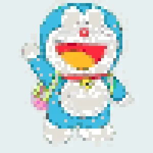 Doraemon 4 アイロンビーズ図案（無料プリント）