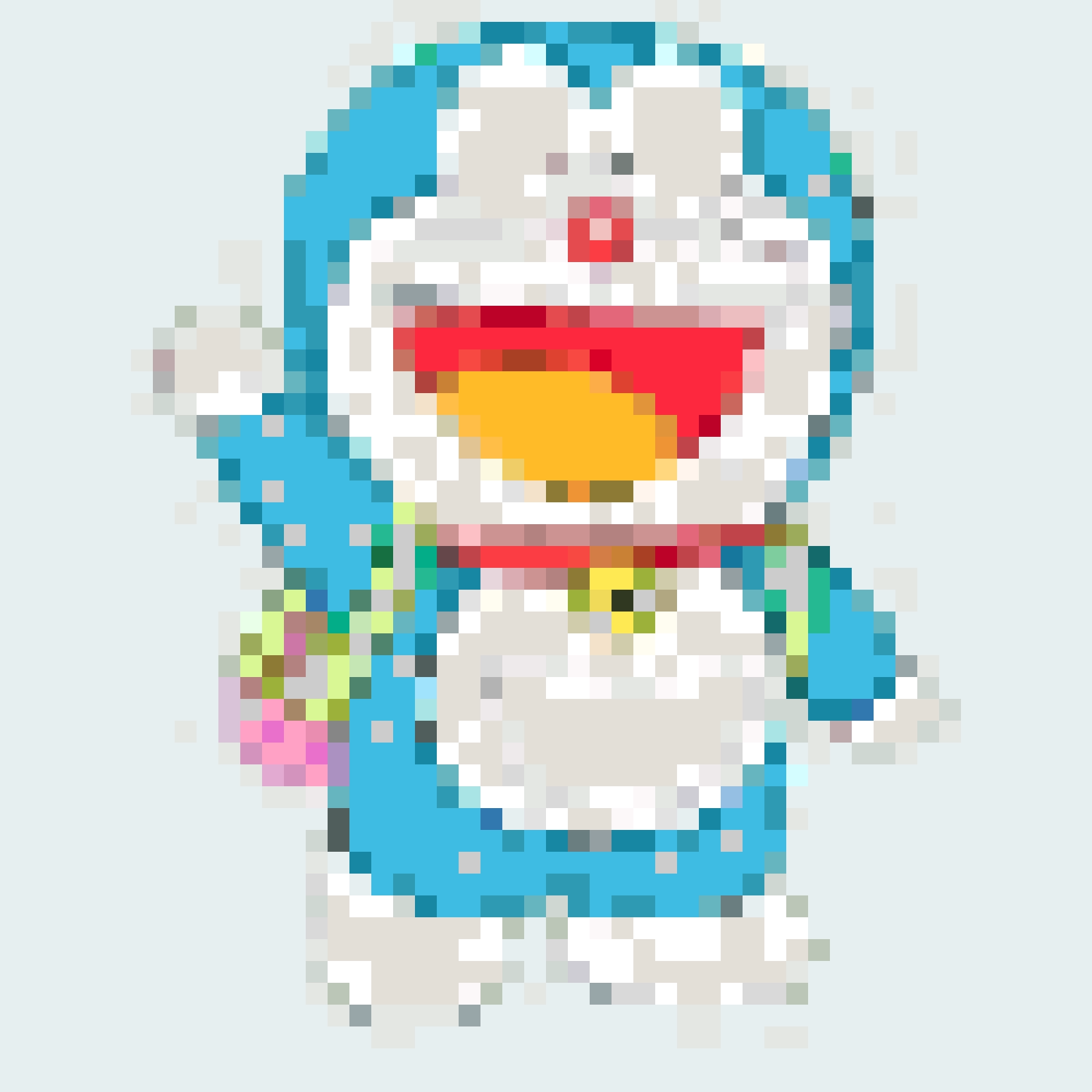 Doraemon 4 fuse bead pattern