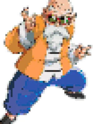 Dragon Ball Master Roshi 퓨즈 비즈 도안 (무료 인쇄)
