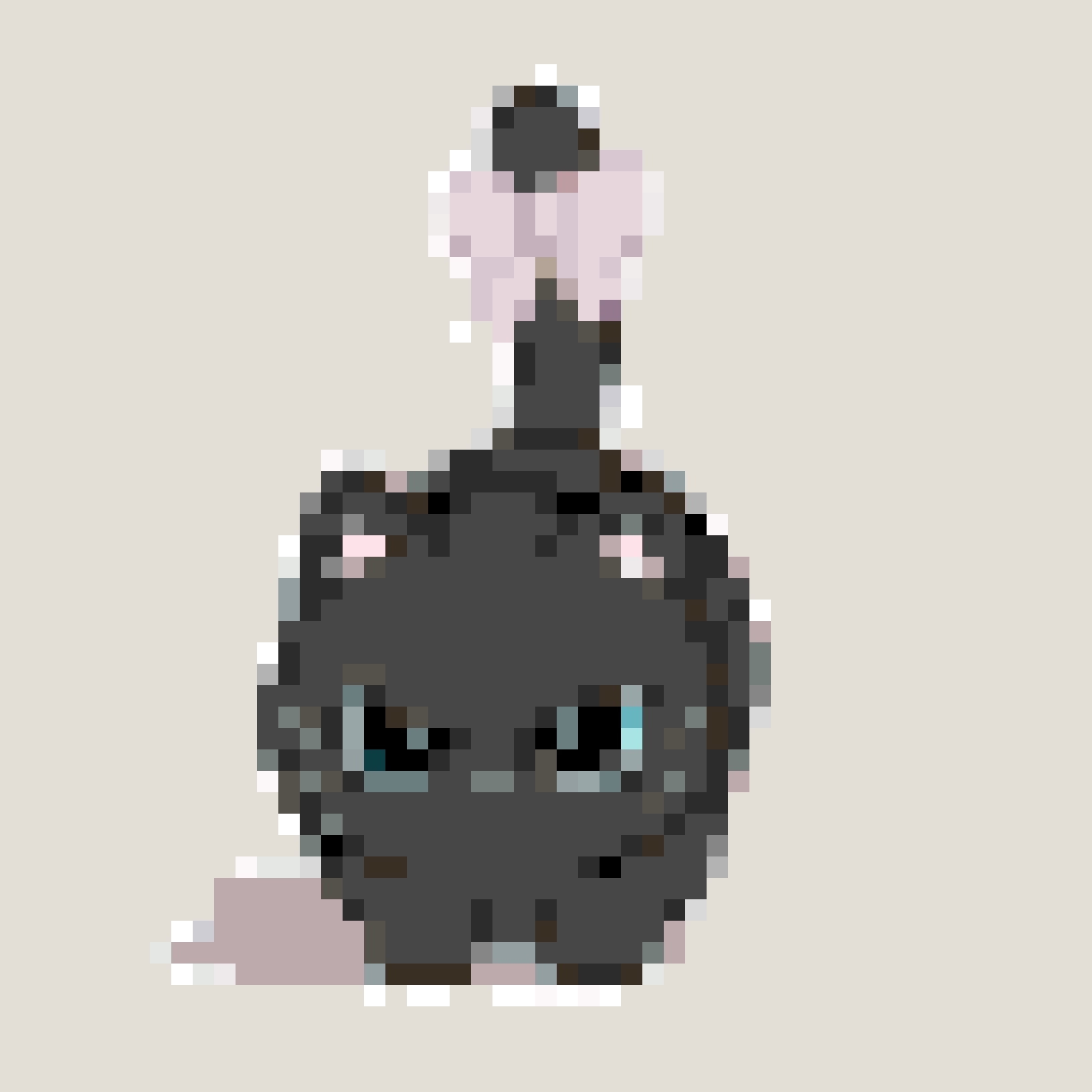 Fantia Cat fuse bead pattern - printable chart with bead counts