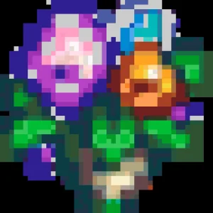 Flower 3 アイロンビーズ図案（無料プリント）