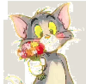 Flower Cat نمط خرز دمج (طباعة مجانية)