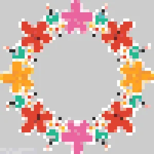 Flower Wreath 퓨즈 비즈 도안 (무료 인쇄)