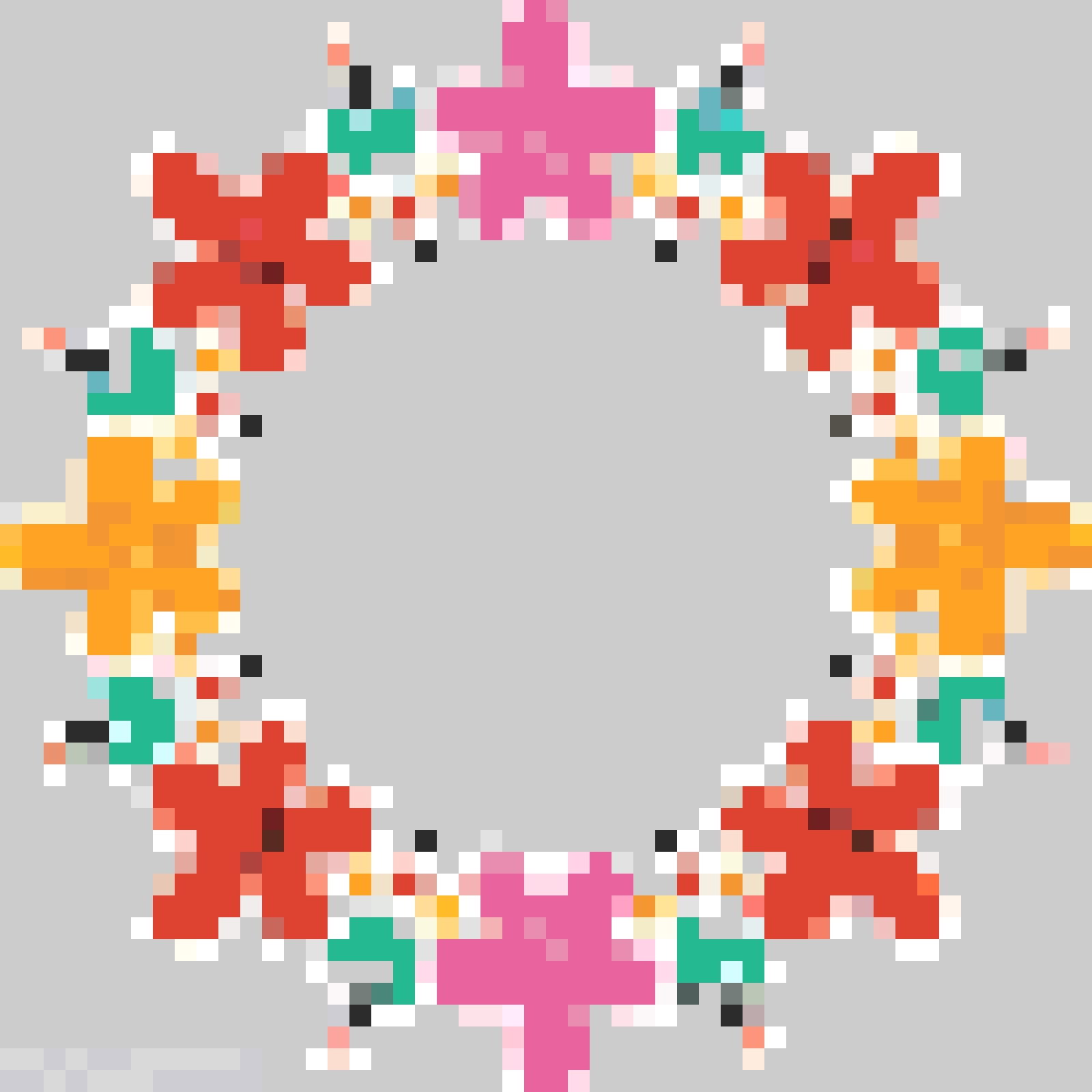 Flower Wreath fuse bead pattern