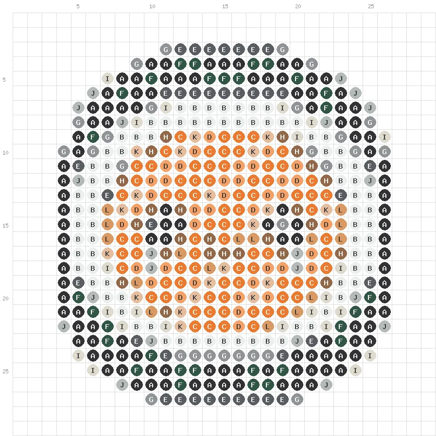 Salmon maki roll fuse bead pattern fuse bead pattern