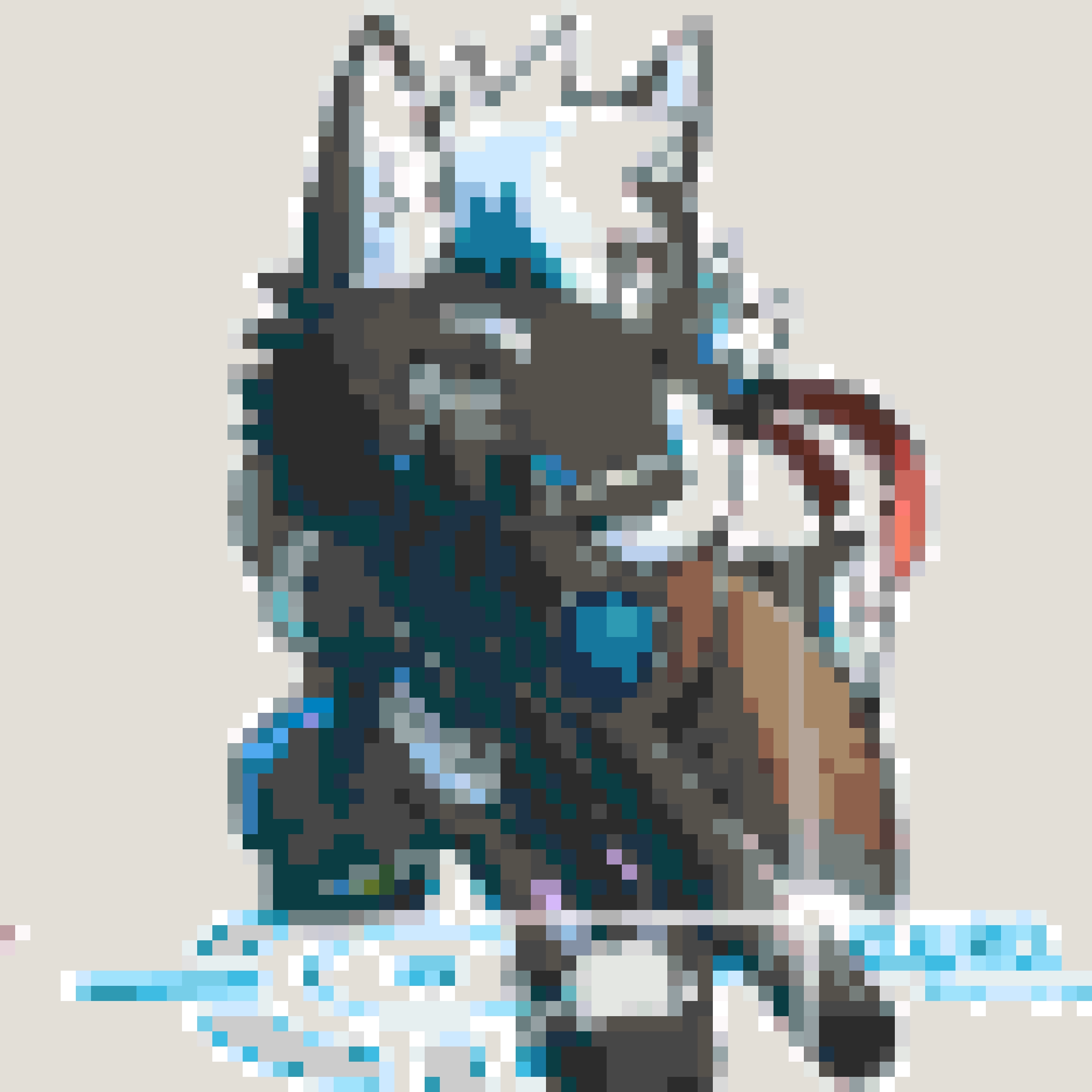 Furry fuse bead pattern