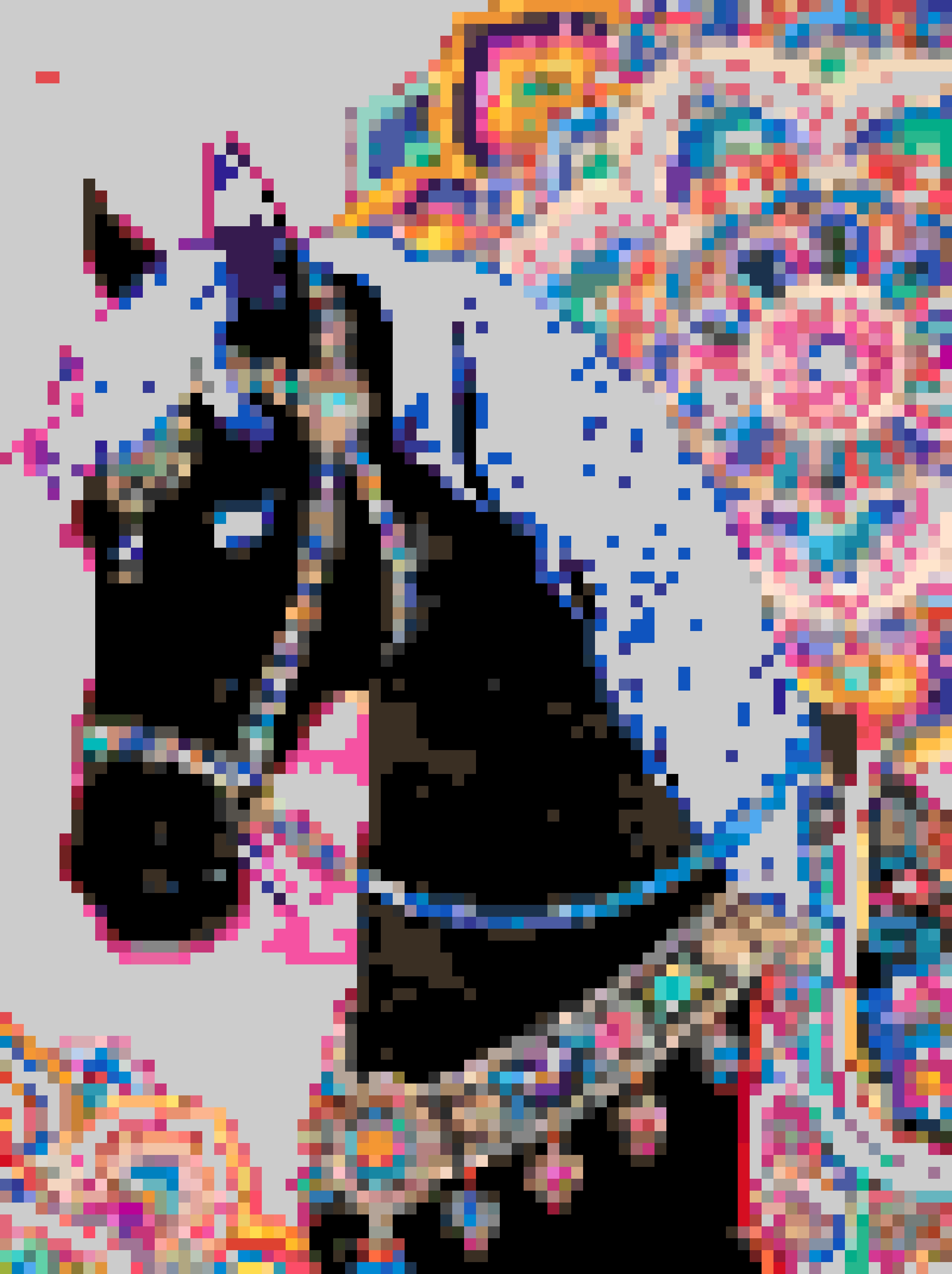 Galloping Horse fuse bead pattern