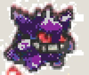 Gengar 2 Fuse Bead Pattern (Free Printable)