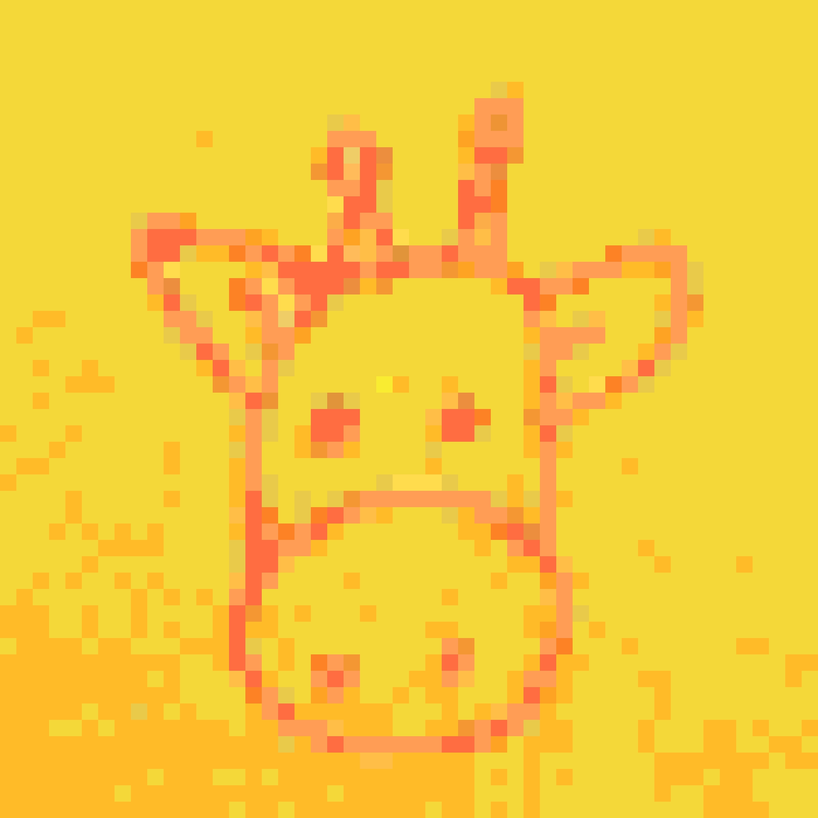 Giraffe fuse bead pattern