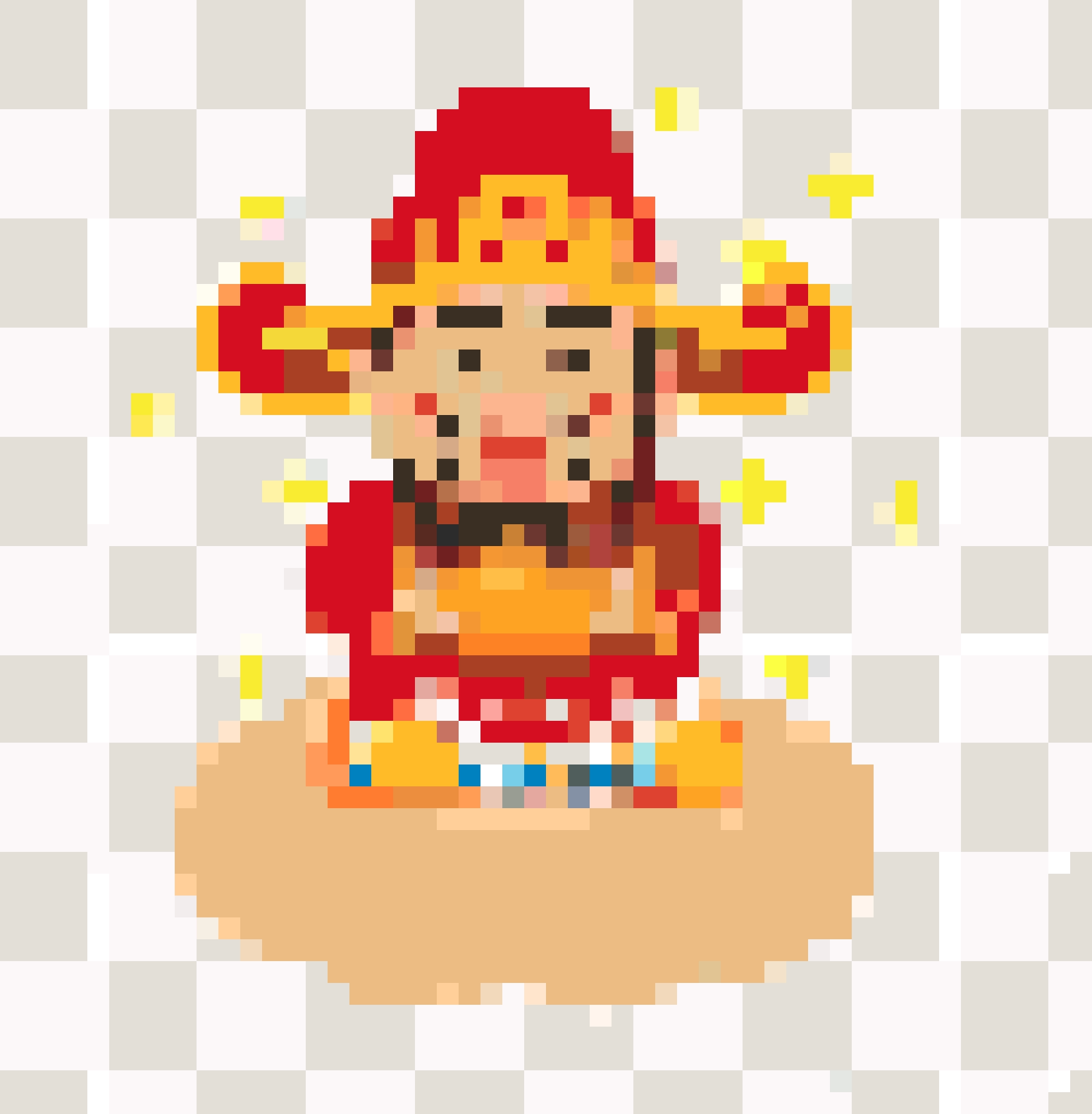 God of Wealth 3 fuse bead pattern