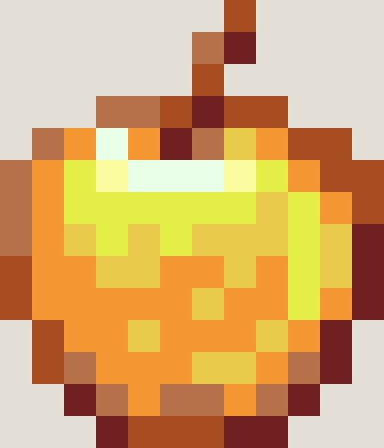 Golden Apple fuse bead pattern - printable chart with bead counts