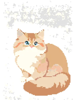 Golden Chinchilla نمط خرز دمج (طباعة مجانية)