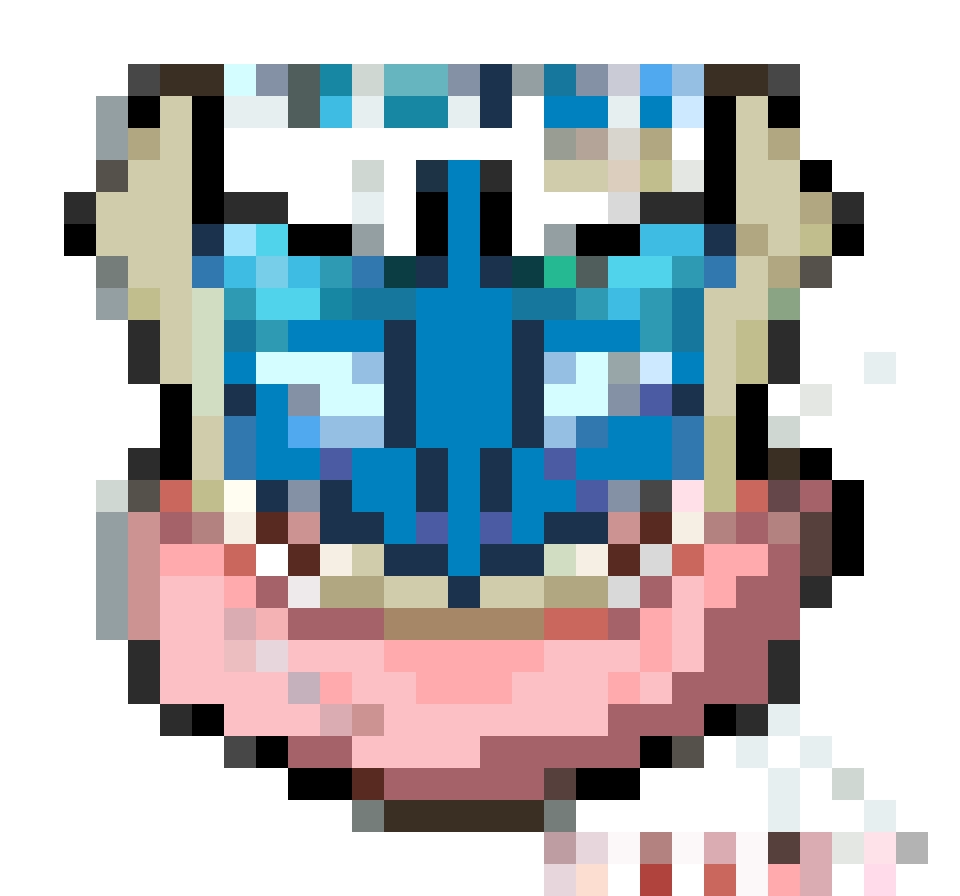 Greninja fuse bead pattern - printable chart with bead counts