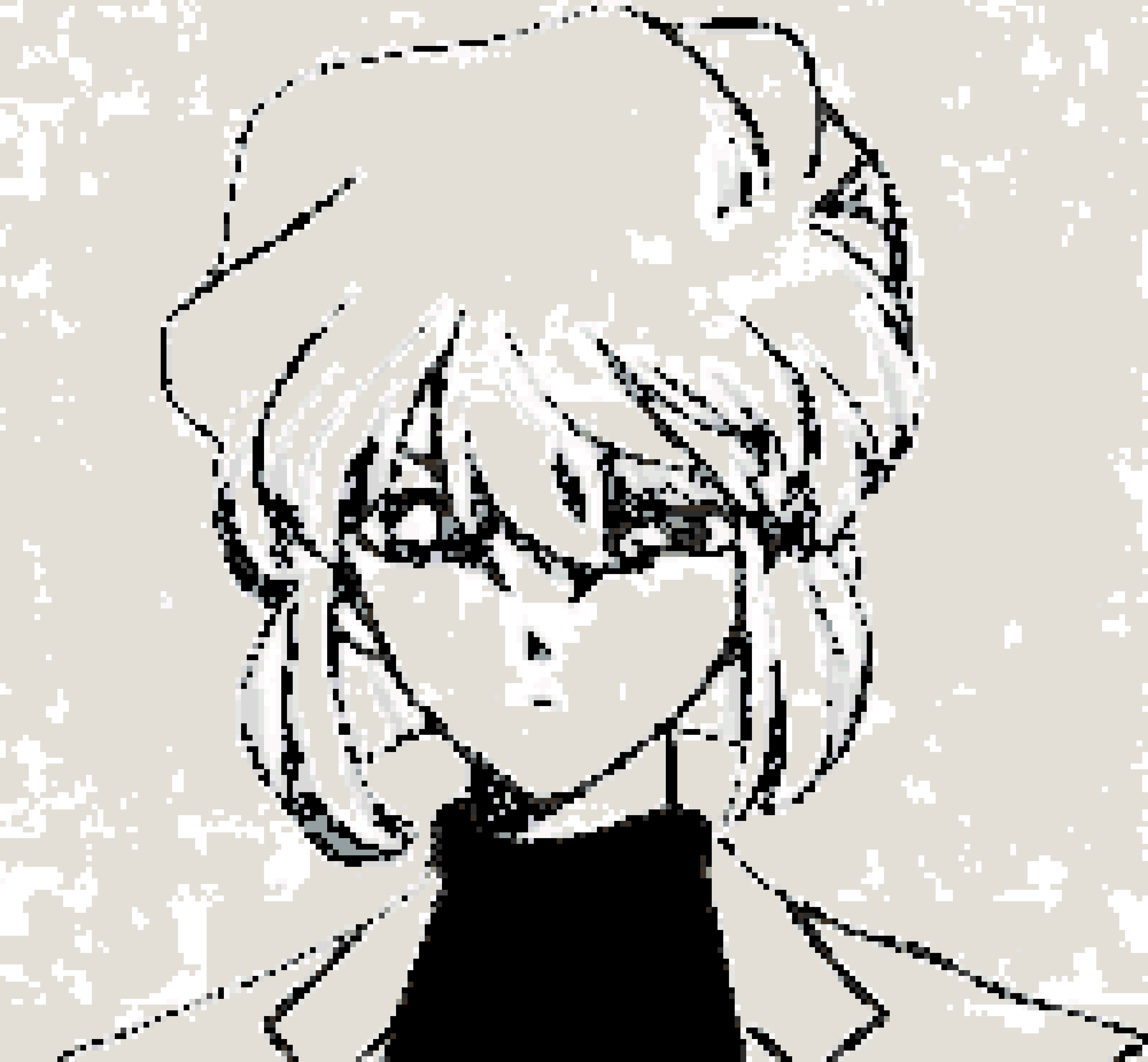Haibara Ai Head Bead Art fuse bead pattern