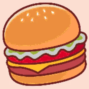 Hamburger 퓨즈 비즈 도안 (무료 인쇄)