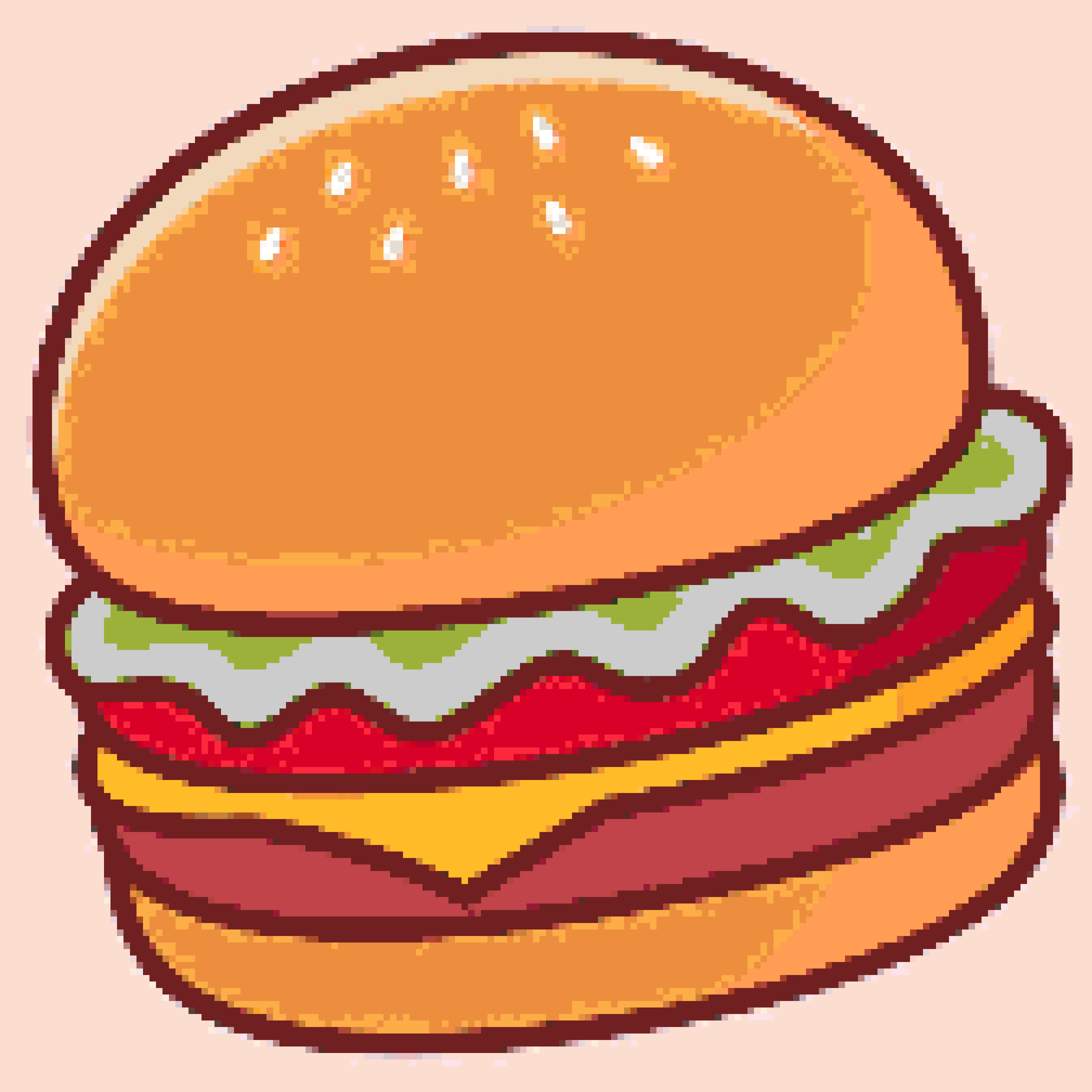 Hamburger fuse bead pattern