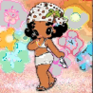 Hawaiian Island Avatar Bead Art Motif de Perles à Repasser (Imprimable Gratuit)