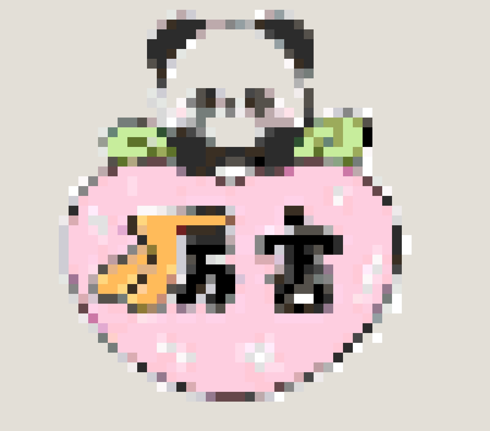 Heart Panda fuse bead pattern