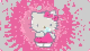 Hello Kitty 2 퓨즈 비즈 도안 (무료 인쇄)