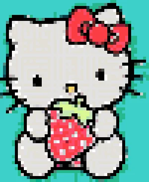 Hello Kitty Bead Art Padrão de Contas de Fusão (Imprimível Grátis)