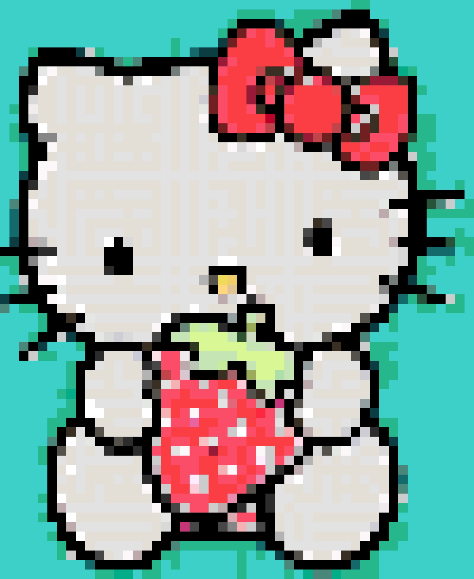 Hello Kitty Bead Art fuse bead pattern