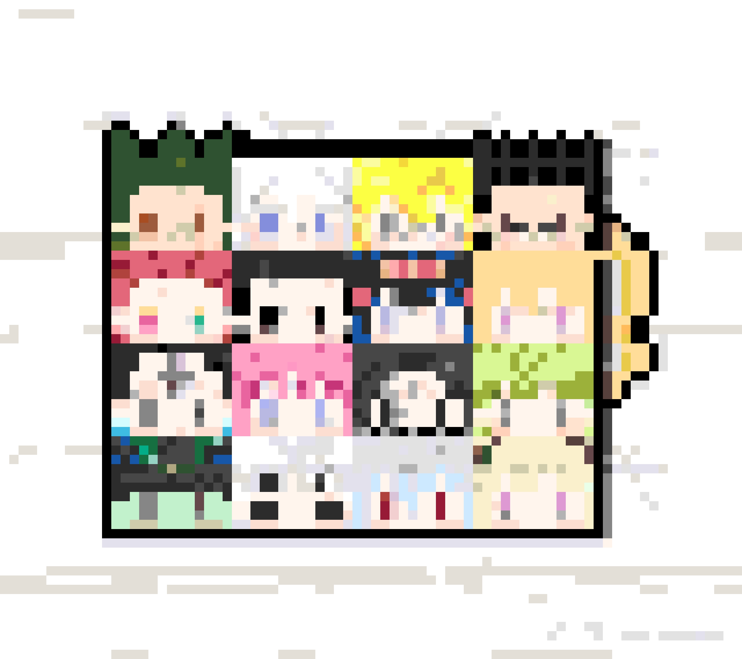 Hunter x Hunter fuse bead pattern