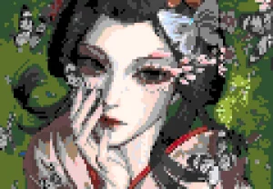 Identity V Geisha 퓨즈 비즈 도안 (무료 인쇄)