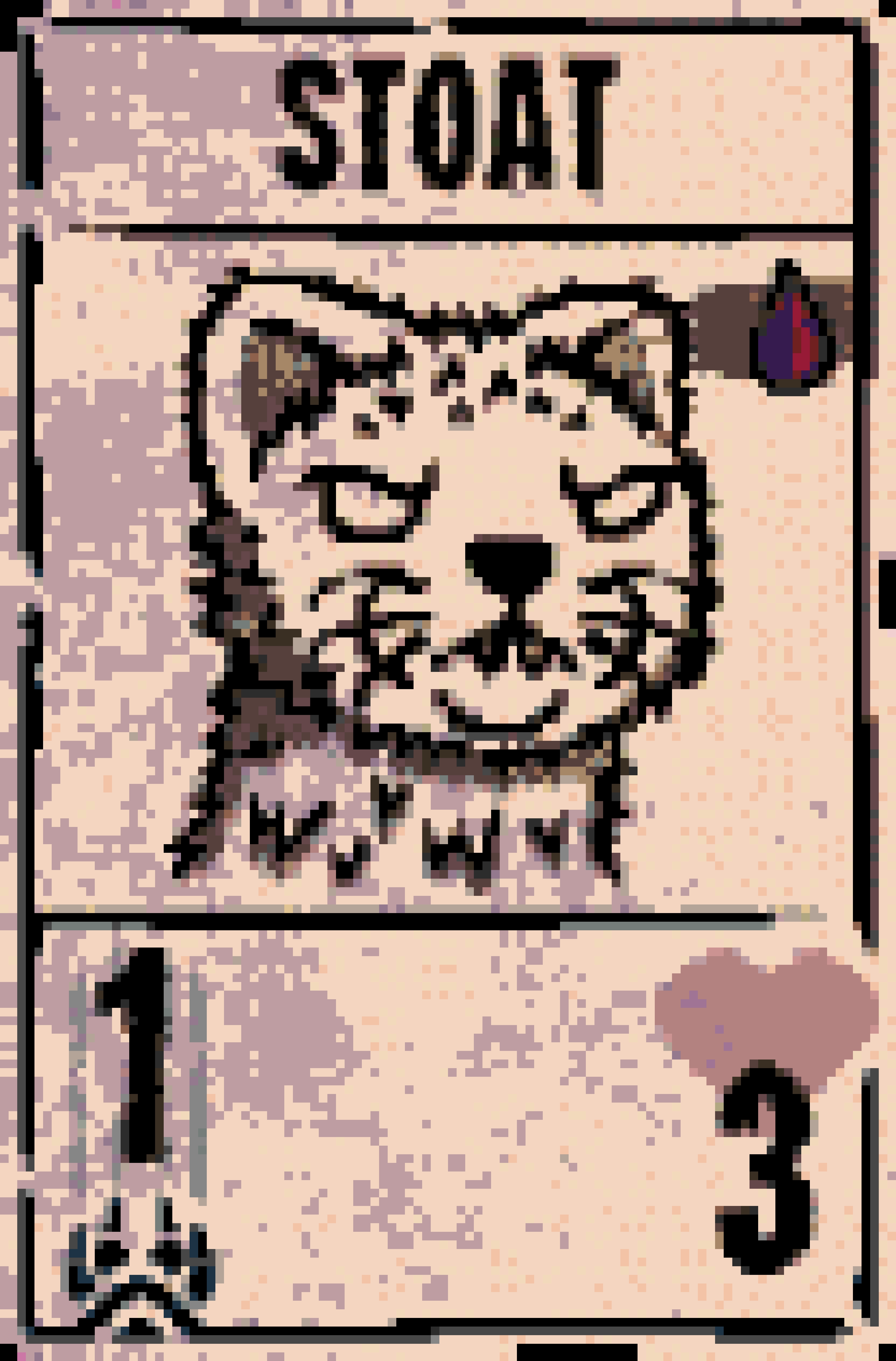 Inscryption Stoat fuse bead pattern