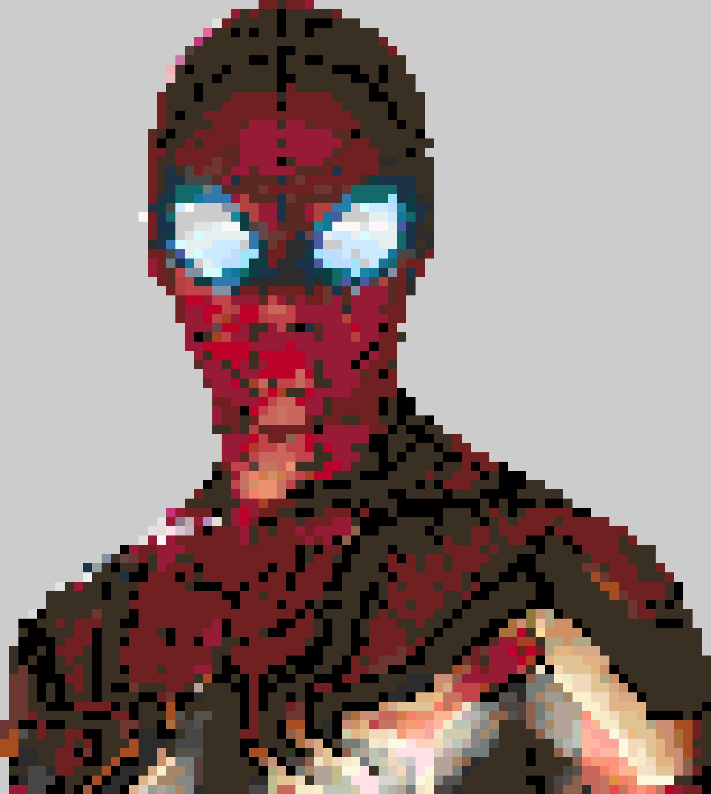 Iron Spider Man fuse bead pattern