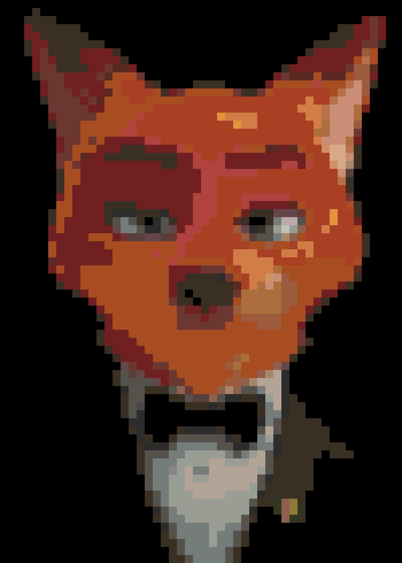 Jack Fox fuse bead pattern - printable chart with bead counts