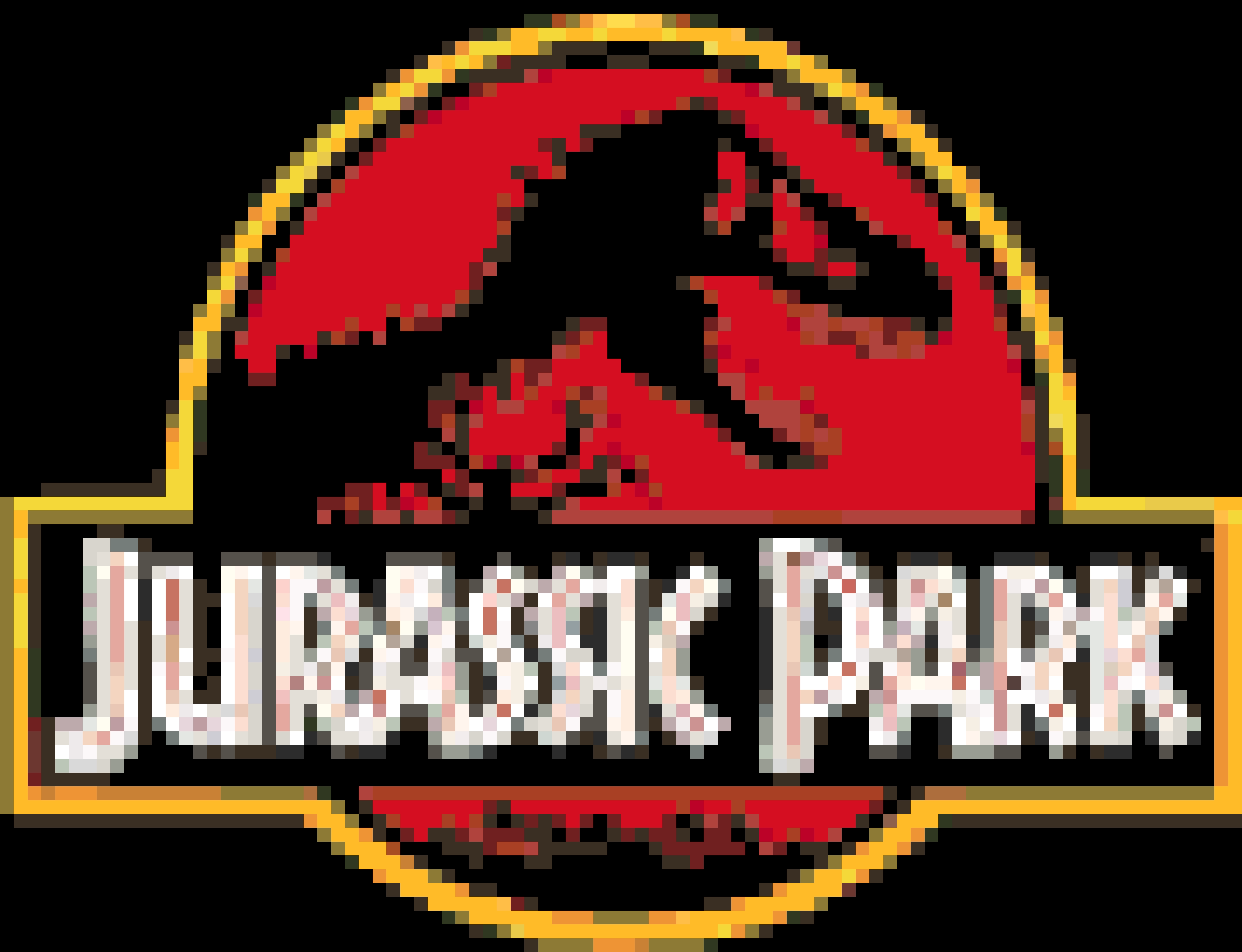 Jurassic Park Logo fuse bead pattern