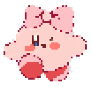 Kirby アイロンビーズ図案（無料プリント）