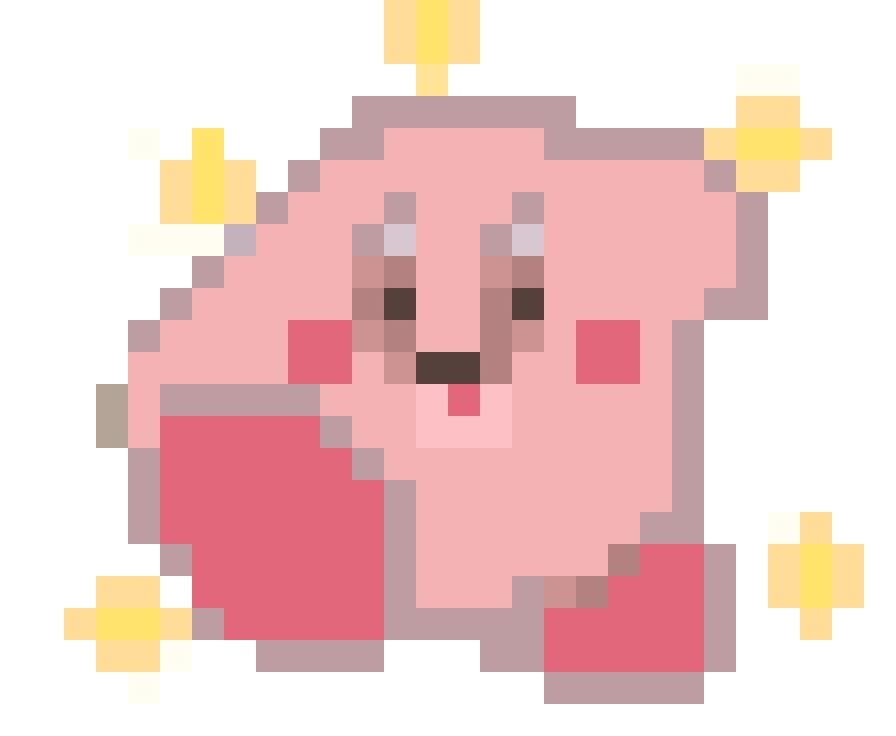 Kirby Small fuse bead pattern