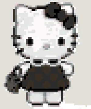 Kitty 3 퓨즈 비즈 도안 (무료 인쇄)