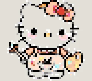 Kitty 4 Padrão de Contas de Fusão (Imprimível Grátis)