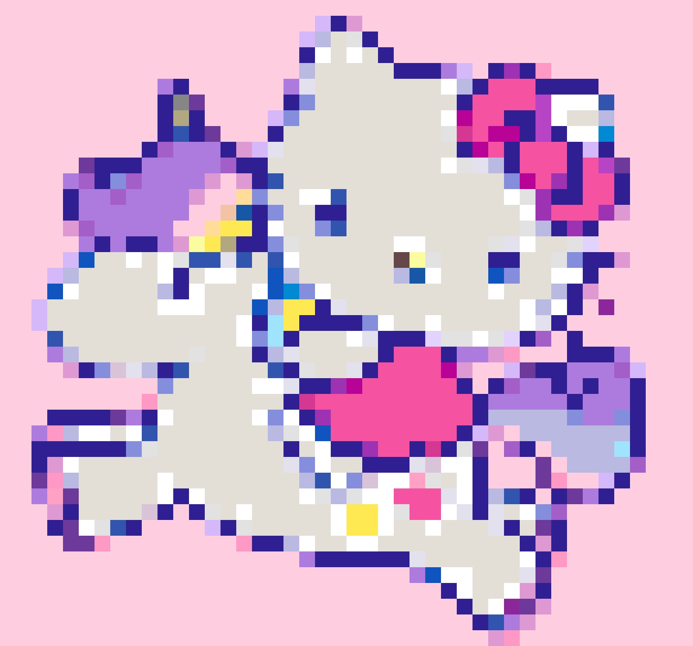Kitty Mini fuse bead pattern - printable chart with bead counts