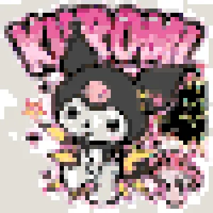 Kuromi 4 Bügelperlen-Muster (Kostenlos Druckbar)