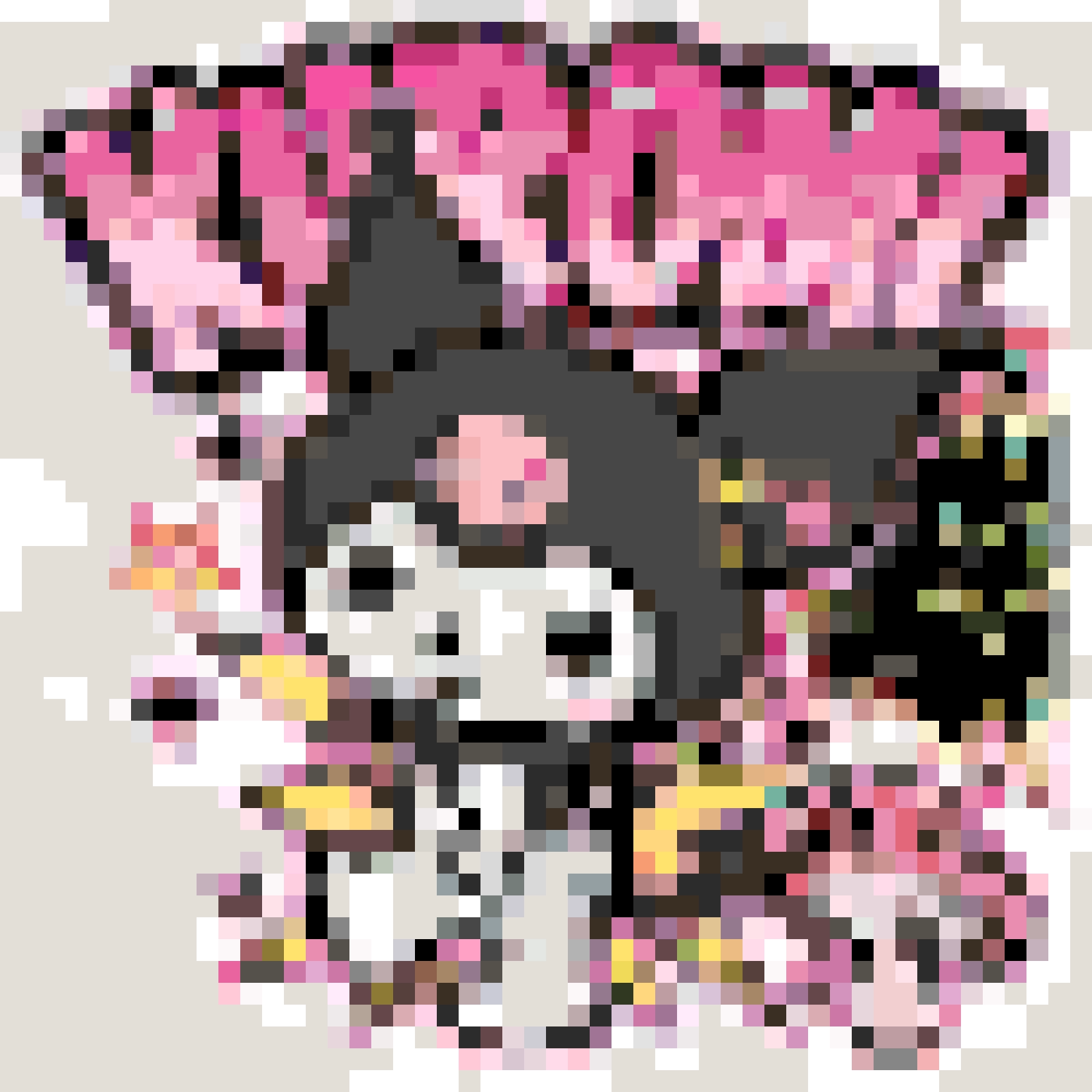 Kuromi 4 fuse bead pattern