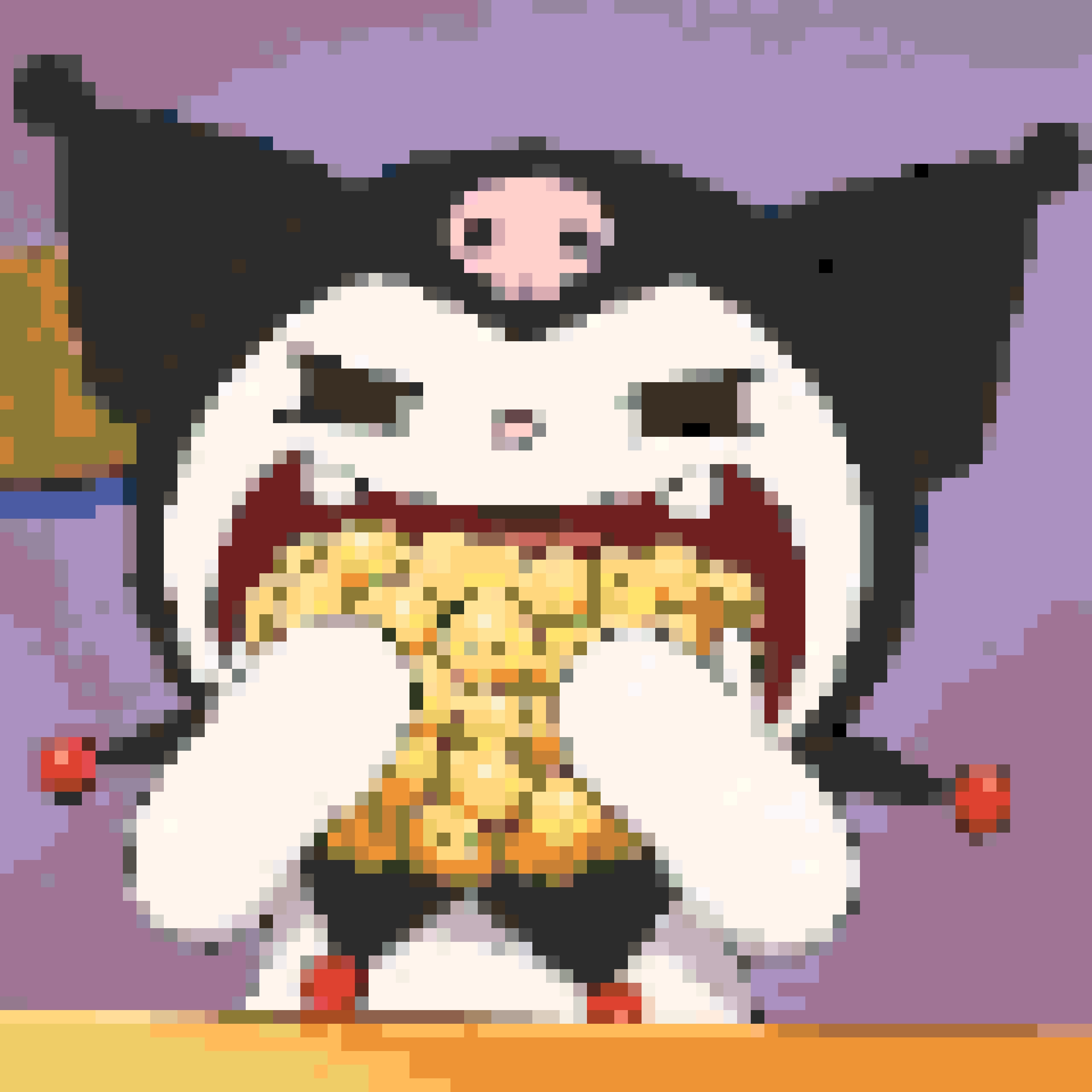 Kuromi 5 fuse bead pattern