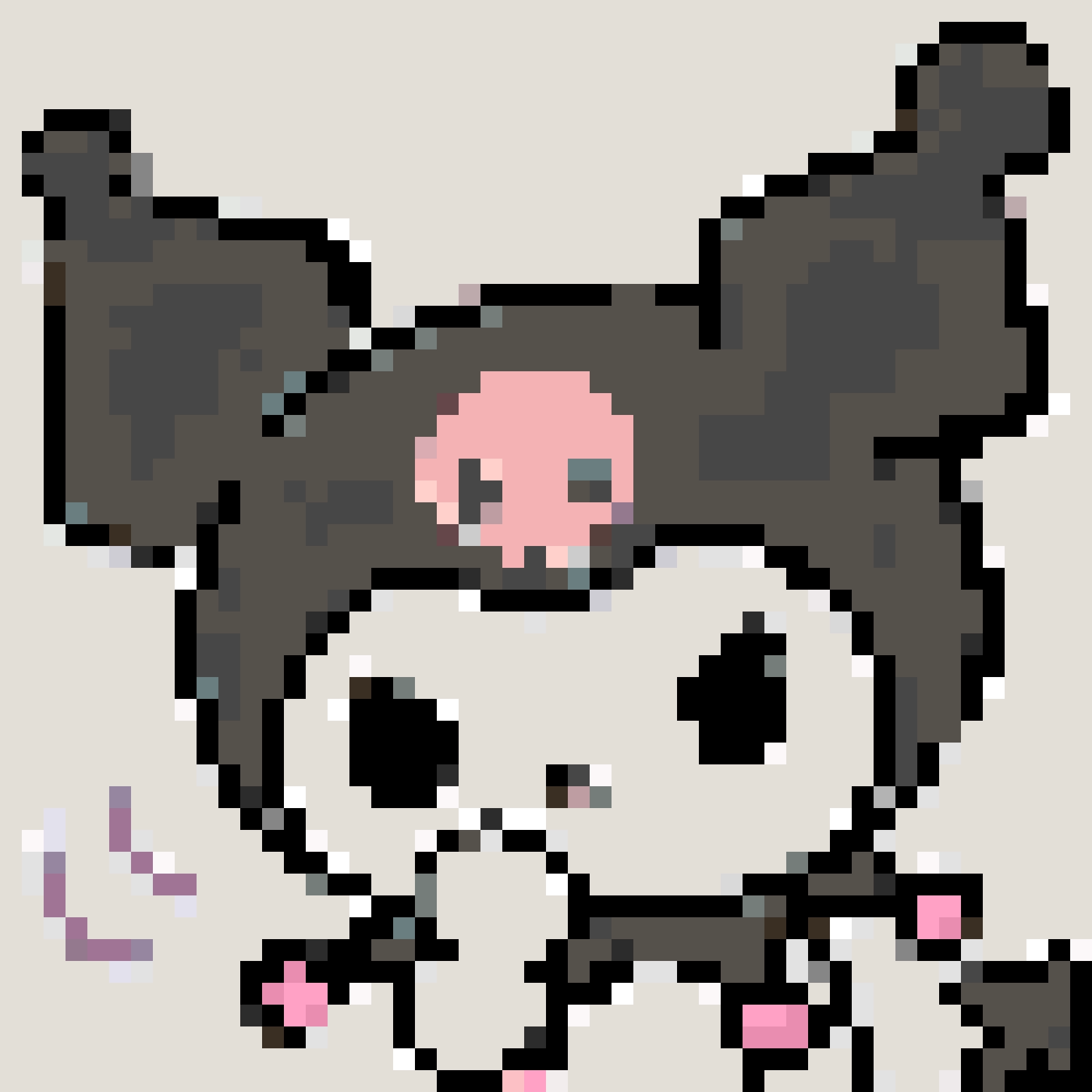 Kuromi 6 fuse bead pattern