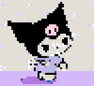 Kuromi Схема Термомозаики (Бесплатная Печать)