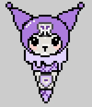 Kuromi Ice Cream 2 Padrão de Contas de Fusão (Imprimível Grátis)
