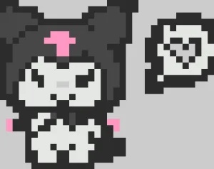 Kuromi Love Motif de Perles à Repasser (Imprimable Gratuit)