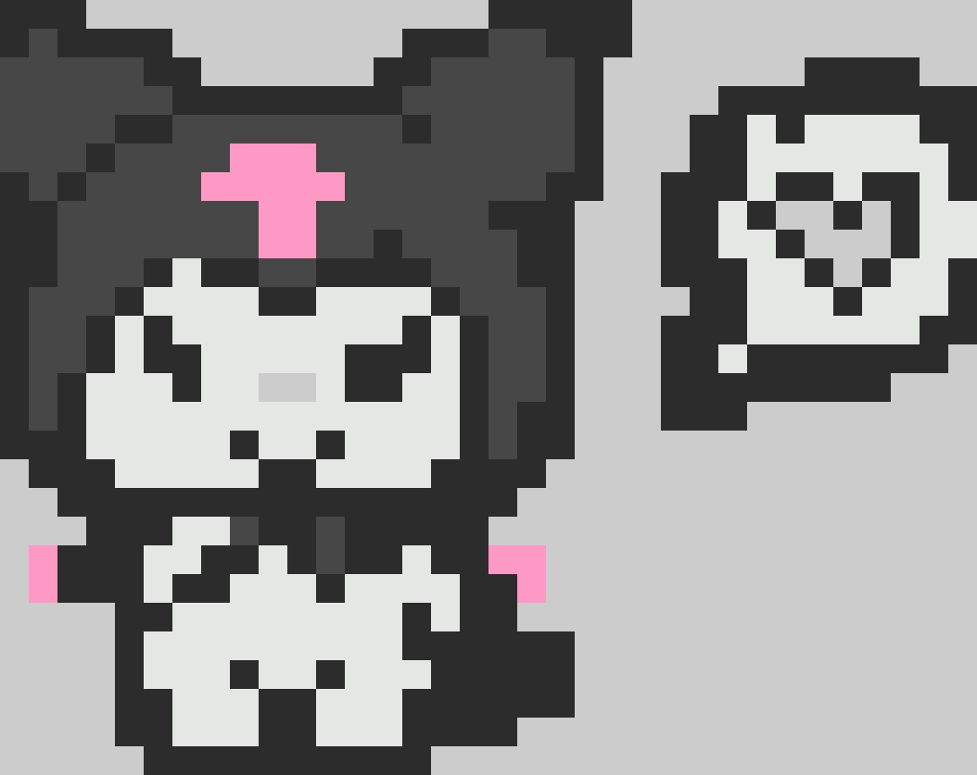 Kuromi Love fuse bead pattern