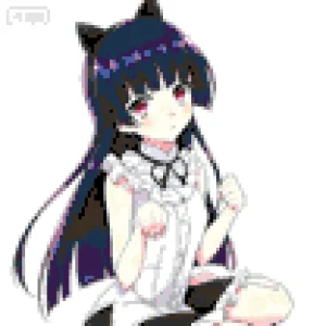 Kuroneko Patrón de Cuentas de Fusión (Imprimible Gratis)