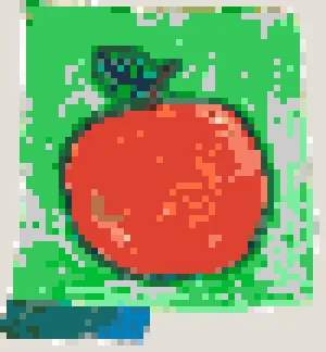 Little Apple アイロンビーズ図案（無料プリント）