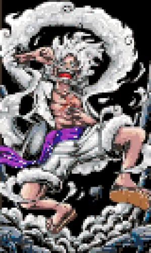 Luffy Gear 5 Motif de Perles à Repasser (Imprimable Gratuit)