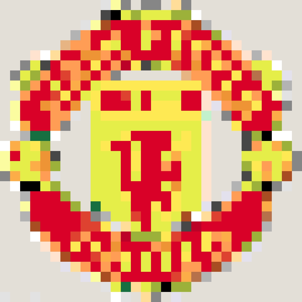 Manchester United Badge fuse bead pattern