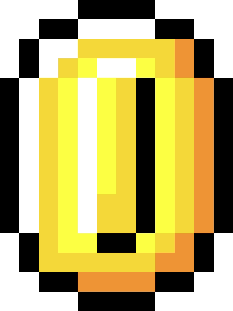 Mario Coin fuse bead pattern
